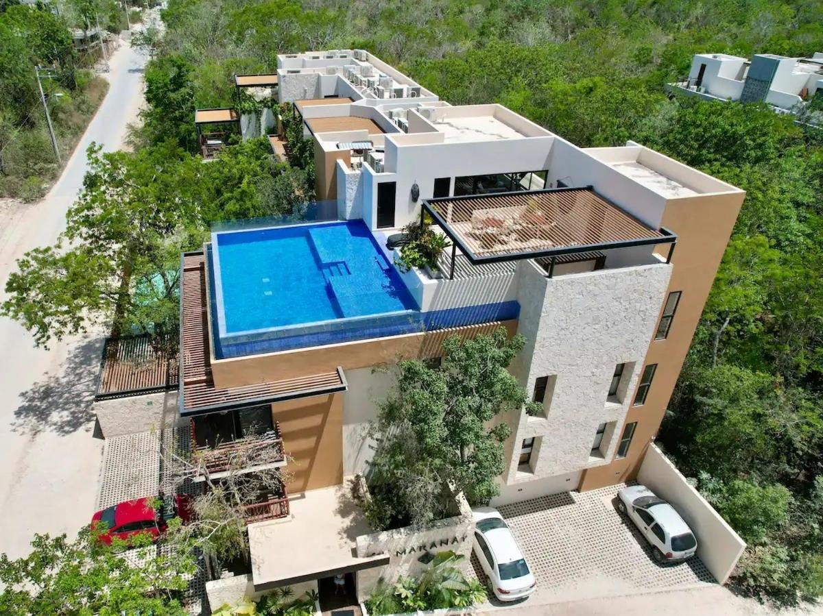 Suit Next To The Common Top Roof Exclusive Building Kingsize Bed 2 Super Pools, Gym, Grill Tulum Zewnętrze zdjęcie