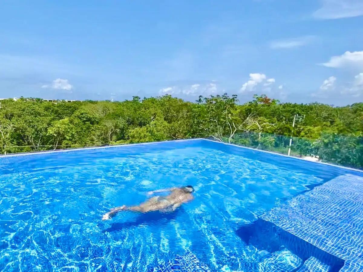 Suit Next To The Common Top Roof Exclusive Building Kingsize Bed 2 Super Pools, Gym, Grill Tulum Zewnętrze zdjęcie