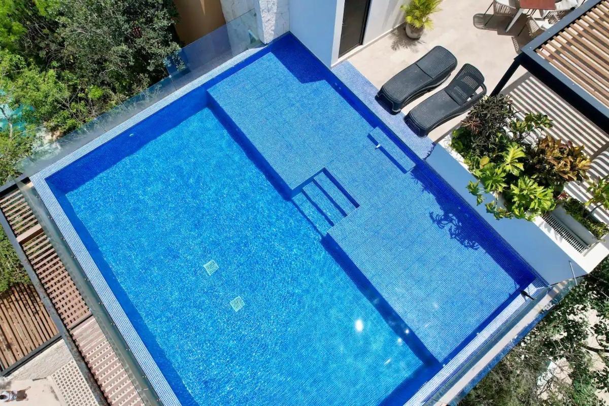 Suit Next To The Common Top Roof Exclusive Building Kingsize Bed 2 Super Pools, Gym, Grill Tulum Zewnętrze zdjęcie